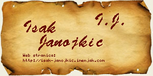 Isak Janojkić vizit kartica